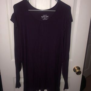Torrid long sleeve, dark purple shirt size 3X- GUC